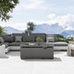 Sundale Outdoor 51 Inch Outdoor Fire Pit Table, 50,000 BTU Rectangle Propane Fire Pit with Glass Wind Guard, Rain Cover, Removable Lid, Matching with Outdoor Furniture Sets, CSA Certified, Gray