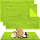 Amylove 4 Pcs Guinea Pig Cage Liner Guinea Pig Bedding Washable Fleece Pee Pads Reusable Small Animals Training Mat Small Animal Sleeping Bed for Bunny Hamster(Green,16 x 24 Inch)