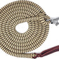 Double Braid Lead Rope with Eye Splice Loop, 12-14FT Lengths (Brown with Beige, 12 ft.)