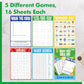 Road Trip Game Pad, 80 Perforated Sheets Travel Activity Pad, 5 Games in 1 Pad, Plane, Car Trip Activity, Pen Pencil & Paper Game for Kids, Adults (6” x 9”)