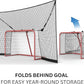 SmartBackstop for Hockey, Practice Smart®. Attaches Directly to Goal & Folds Away When not in use, 3 ft of Durable net Coverage on All Sides, fits All Regulation Hockey Goals
