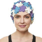 BEEMO Floral Petal Ladies Bathing Swim Cap Women Retro Swim Hat Long/Short Hair