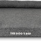 The Dog’s Bed, XL Grey Poly-Linen 43.5x34, Memory Foam, Pain Relief: Arthritis, Hip & Elbow Dysplasia, Post Surgery, Lameness, Supportive, Calming, Waterproof Washable Cover, Veterinary Approved