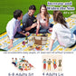 Extra Large Picnic Blanket Waterproof,80"x 80"Foldable Machine Washable Beach Blanket,Outdoor Blanket for 6-8 Adults,Suitable for Indoor Crawling,Park Beach,Camping,Hiking,Family Travel(Floral Print)