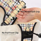 NESTROAD No Pull Dog Harness with Leash, Reflective No Choke Pet Vest Harness,Adjustable Soft Padded Dog Harness with Easy Control Handle for Large Dogs(Checkered Beige,X-Large)