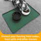Ptlom Pet Placemat for Dog and Cat, Waterproof Silicone Pet Feeding Bowl Mats for Food and Water, Small Medium Large Dogs Mat Prevent Residues from Spilling to Floor, Hunter Green, 18" 12"
