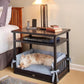 New Age Pet ECOFLEX Dog Bed Nightstand with Memory Foam Cushion - Durable, Non-Toxic Wood Plastic Composite, Easy Clean Removable Cover, Multi-Purpose Space Saver for Small Spaces, Espresso Black