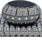Leewadee Meditation Cushion Set – 1 Round Zafu Meditation Pillow and 1 Square Roll-Up Zabuton Meditation Mat, Pillows Bundle Filled with Kapok