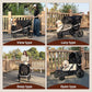 Dog Stroller for Large Dogs One-Click Folding 4 Wheel Foldable Dog Stroller for 2 Dogs with Storage Pocket Suitable for Pets Up to 110LBS (Black, Large)
