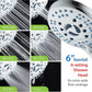 Hotel Spa AquaCare for California As-Seen-On-TV High Pressure Handheld Rain 50-mode 3-way Shower Head Combo with Adjustable Arm, Anti-clog Jets, Tub & Pet Power Wash, 6 ft. Stainless Steel Hose