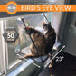 K&H Pet Products EZ Mount Cat Window Perch for Large Cats, Sturdy Kitty Sill Window Hammock Bed, Steel Frame, Sturdy Suction Cups, Washable Shelf Cover, Foldable - Fits 27"W X 23"H Glass Spaces