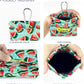 Dog Treat Pouch,Cotton Pocket Sized Training Holder, Hand Free Walking Funny Bag with Carabiner, Self-Closing Pet Feed Snack Reward, Behavior Aids for Puppy Travel or Outdoor Use（Watermelon）