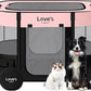 Love's cabin Pet Puppy Dog Playpen, Medium Dog Tent Crates Cage Indoor/Outdoor, Portable Exercise Playpen for Cat, Foldable Pop Up Dog Kennel Playpen with Carring Case (M, Pink)