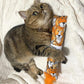 2 Pack Natural Interactive Catnip Cat Kicker with Feathers, Bite Resistant Chew Toy, Crinkle Kicker, Accessories for Indoor Cat