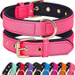 Didog Soft Padded Dog Collars for Small Dogs, Lightweight and Breathable Dog Collar with Metal Buckle, Pink, S