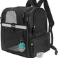 PetAmi Dog Backpack Carrier for Small Large Cat, Pet, Puppies, Ventilated Pet Hiking Backpack Travel Bag, Airline Approved Cat Backpack Carrier, Safety Back Support, Camping Biking, Max 18 lbs, Black