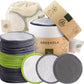 Greenzla Reusable Makeup Remover Pads, Washable Bamboo Cotton Rounds with Mesh Laundry Bag, Travel Pouch, Pad Holder - Reusable Cotton Rounds for All Skin Types - Perfect for Face Care, 30 Pack