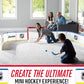 Franklin Sports Mini Hockey Rink Set - Half Rink Knee Hockey Goal, Mini Sticks, and Ball Set - Indoor Mini Hockey Rink - Official NHL Licensed White