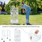 YITAHOME 62 inch Metal Bird Cage, Large Parakeet Cages for Parrot, Cockatiel, Lovebird, Pigeon with Roof Top, Rolling Stand and Hanging Accessories, White