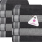 CASA COPENHAGEN® He & She 10 Pieces Hand Towel Set, Granite Grey + Mirage Grey, 550 GSM, 16x28 Inches, Designed in Denmark Super Soft and Absorbent, Egyptian Cotton Towels for Bathroom & Kitchen