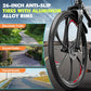 26 Inch Folding Mountain Bike, 21 Speed Full Suspension Bicycle with High-Carbon Steel, Dual Disc Brake Non-Slip Quick Release tire Folding Bicycle for Adults/Men/Women