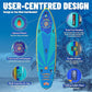 Journey 11'6" / 11'×34" / 11'×35" Extra Wide Paddle Board, One-Stop Premium SUP Board Accessories, Tailored Fins, Stable Inflatable Stand Up Paddle Boards for Youth/Adults of All Skill Levels