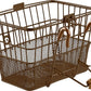 Retrospec Apollo Detachable Front Bike Basket Steel Half-Mesh with Integrated Detachable Hooks and Built-In Handle, Easy Assembly and Portability for Bicycles
