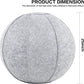 Yoga Ball Exercise Ball, Anti Slip Stability Ball Chair, 25” Heavy Duty Large Gym Ball for Fitness, Balance and Core Workout with Cover, Easy Clean