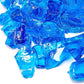 TWINKLING High Luster Fire Glass Gravel Stone,Broken Glass,Fire Pit Glass,Crushed Glass for Fireplace Pit Aquarium Garden Decoration,1-3cm,2-Pound Jar (Ocean Blue)