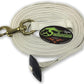 Southwestern Equine Lunge Line for Horses Cotton Horse Lunge Line with Bolt Snap & Rubber Stop (White, 24')