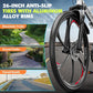 26 Inch Folding Mountain Bike, 21 Speed Full Suspension Bicycle with High-Carbon Steel, Dual Disc Brake Non-Slip Quick Release tire Folding Bicycle for Adults/Men/Women