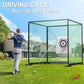 YUNIC Golf Driving Cage with Metal Frame - Choose Standard Hitting Target or Simulator Impact Screen