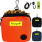 Dog Treat Pouch for Pet Walking and Training with Clicker Poop Bags Small Fanny Zipper Pack Holder for Puppy Snack Dispenser Kit for Leash and Outdoor Use (Orange)