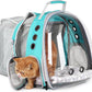 Lollimeow Cat Carrier Backpack, Bubble Expandable Backpack Carrier, Pets and Small Dogs,Airline-Approved, Designed for Travel, Hiking, Walking & Outdoor Use (Square Back Expandable-Green)