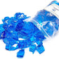 TWINKLING High Luster Fire Glass Gravel Stone,Broken Glass,Fire Pit Glass,Crushed Glass for Fireplace Pit Aquarium Garden Decoration,1-3cm,2-Pound Jar (Ocean Blue)
