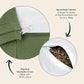 Retrospec Sedona Zafu Meditation Cushion Filled w/Buckwheat Hulls - Yoga Pillow for Meditation Practices - Machine Washable 100% Cotton Cover & Durable Carry Handle, Round