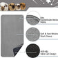 Guinea Pig Cage Liner, 4 Pack - Washable, Reusable, Leakproof Fleece Bedding Pads for Small Animals with Anti-Slip Bottom - for Midwest Kitchen/17''X23'' Area, Gray