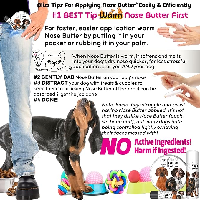 The Blissful Dog Coonhound Unscented Nose Butter, 2-Ounce