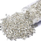 TWINKLING High Luster Fire Glass Gravel Stone Glitter,Broken Glass,Fire Gems Chips,Crushed Glass for Fire Pit Crafts Resin Art Aquarium Garden Decoration,3-6mm,1-Pound Jar (Silver)