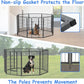 Dog Playpen, Outdoor Dog Fence, 8 Panels, 40" H Dog Pen for Medium/Small Dogs, Heavy Duty Metal Pet Fence with Gate, Portable Dog Fence for RV Camping and Yard (Black)