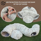 Large Cat Tunnel Bed for Indoor Cats Warm Fluffy Plush Cat Cave Tunnel Bed Collapsible, Washable, 3 Way and Multifunctional with Dangling Balls for Cats, Kittens and Rabbits- Brown