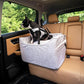Snoozer Lookout I Car Seat - Dog Car Seats for Small Dogs, Puppy Booster Bed for Small & Medium Sized Pets Up to 25 Lbs, Elevated, Washable - Medium, Palmer Dove