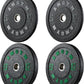 2 Inch Bumper Plates，10-500lbs，Barbell Rubber Olympic Weight Plates Set for Home Gym, Strength Training & Weight Lifting, Multiple Options Colors