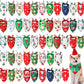 Abbylike 50 Pieces Christmas Dog Bandanas Bulk Xmas Bandanas for Dogs Triangle Kerchief Bibs Scarf Set for Christmas Pet Costume Accessories Decoration (31.5 x 21.7 x 21.7)