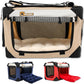 Extra Large Dog Cat Puppy Carrier 24"x16"x16" Foldable Soft Sided Travel Crate Portable Pet Kennel With Cushion Reduces Anxiety Saves Space Easy Vet Visits Secure Triple Entry Mesh Lightweight Durable