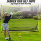 PodiuMax Golf Net, 10x7ft Golf Practice Net with Noise Reduce Silk Target Driving Real Balls, Hitting Nets for Backyard Garage, Improve Chipping Putting Pitching, Gift for Men & Golfers