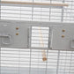 Corner Bird Cage for Cockatiel Parakeet Black and White (White Vein)