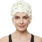 BEEMO Floral Petal Ladies Bathing Swim Cap Women Retro Swim Hat Long/Short Hair