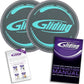 Gliding Discs for Working Out - Exercise Sliders for Carpet & Hardwood Floors 1 Pair, Authentic Workout Sliders Disc for Full Body Resistance Workout, Includes 4 Streaming Video Workouts