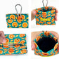 Dog Treat Pouch,Cotton Pocket Sized Training Holder, Hand Free Walking Funny Bag with Carabiner, Self-Closing Pet Feed Snack Reward, Behavior Aids for Puppy Travel or Outdoor Use（Fruit Orange）